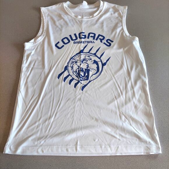 Sport-Tek Graphic T-Shirt Mens Large Sleeveless Cougars Basketball Tee - Picture 2 of 8